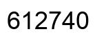 Number 612740 black image