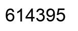 Number 614395 black image