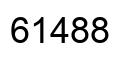 Número 61488 imagen negro