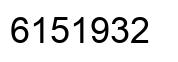Number 6151932 black image