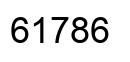 Number 61786 black image