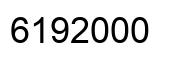 Number 6192000 black image
