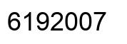Number 6192007 black image