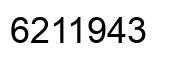 Number 6211943 black image
