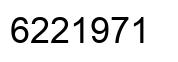 Number 6221971 black image