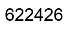 Number 622426 black image