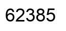 Number 62385 black image