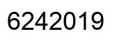 Number 6242019 black image