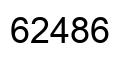 Number 62486 black image