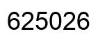 Number 625026 black image