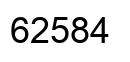 Number 62584 black image