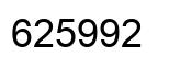 Number 625992 black image