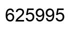 Number 625995 black image