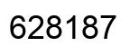 Number 628187 black image