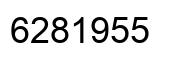 Number 6281955 black image