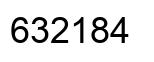 Number 632184 black image