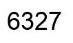 Number 6327 black image
