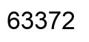 Number 63372 black image