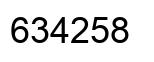 Number 634258 black image