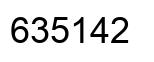Number 635142 black image