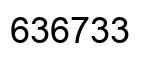 Number 636733 black image