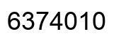 Number 6374010 black image
