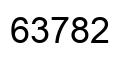 Number 63782 black image