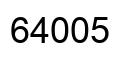 Number 64005 black image