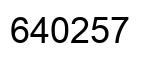 Number 640257 black image