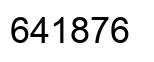 Number 641876 black image