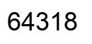 Number 64318 black image