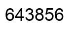 Number 643856 black image
