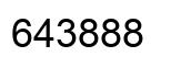 Number 643888 black image