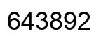 Number 643892 black image