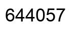 Number 644057 black image