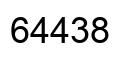 Number 64438 black image