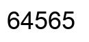 Number 64565 black image