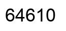 Number 64610 black image