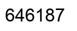 Number 646187 black image
