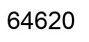 Number 64620 black image