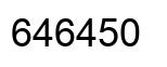 Number 646450 black image