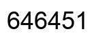 Number 646451 black image