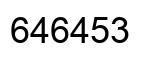 Number 646453 black image