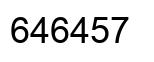 Number 646457 black image