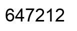 Number 647212 black image