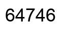 Number 64746 black image