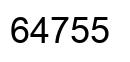 Number 64755 black image