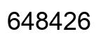 Number 648426 black image