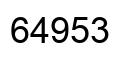 Number 64953 black image