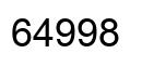 Number 64998 black image